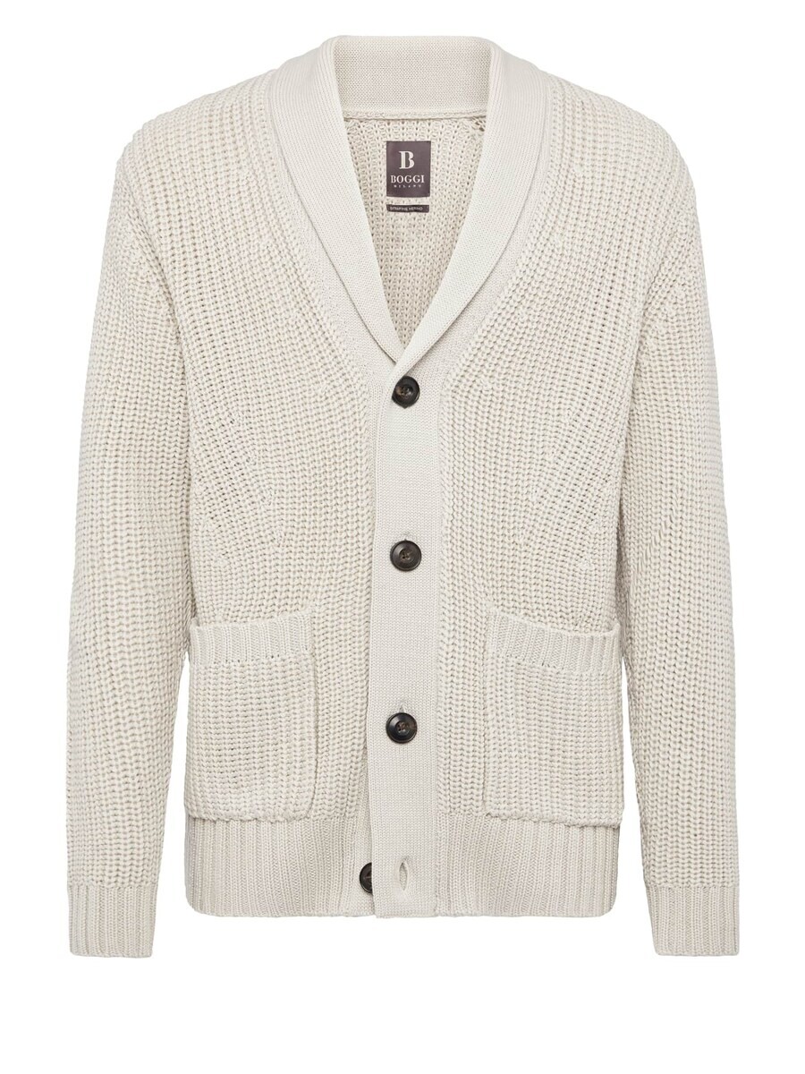 

Вязаный кардиган Boggi Milano Knit Cardigan, экрю