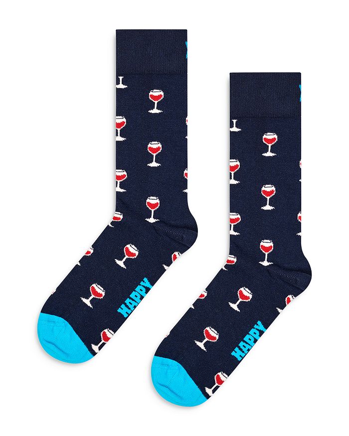 

Носки Glass of Wine Crew Happy Socks, синий
