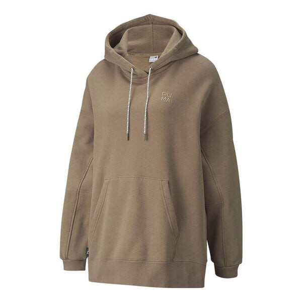 

Свитер infuse pullover hoodie 'brown' Puma, коричневый
