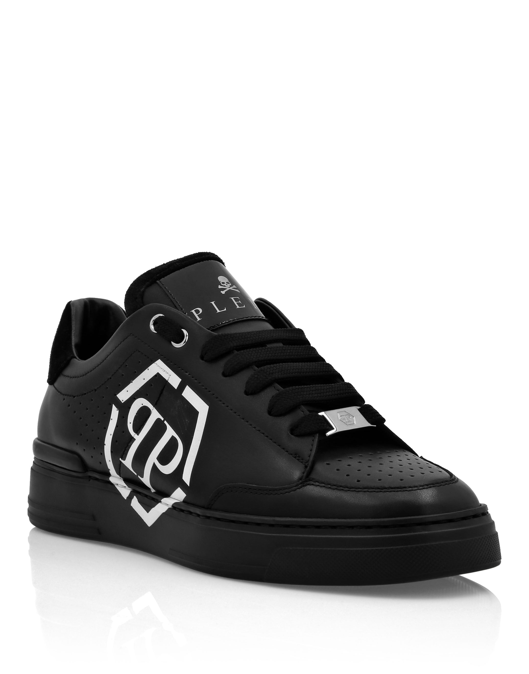 

Кроссовки кожаные Lo-Top Hexagon PHILIPP PLEIN, черный/черный