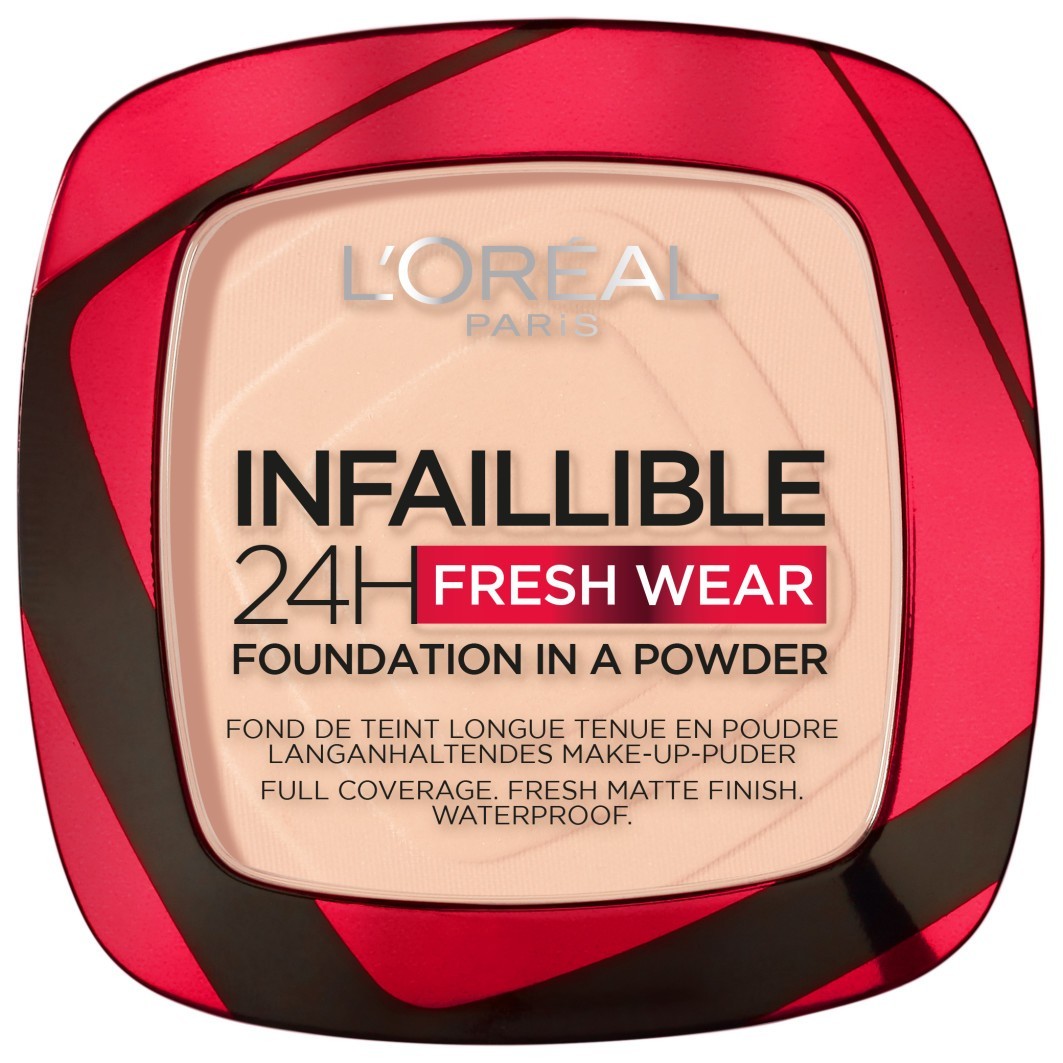 

Тональный крем для лица infaillible 24h fresh wear make-up-puder Loreal Paris, 180 - rose sand, вес 9 гр.