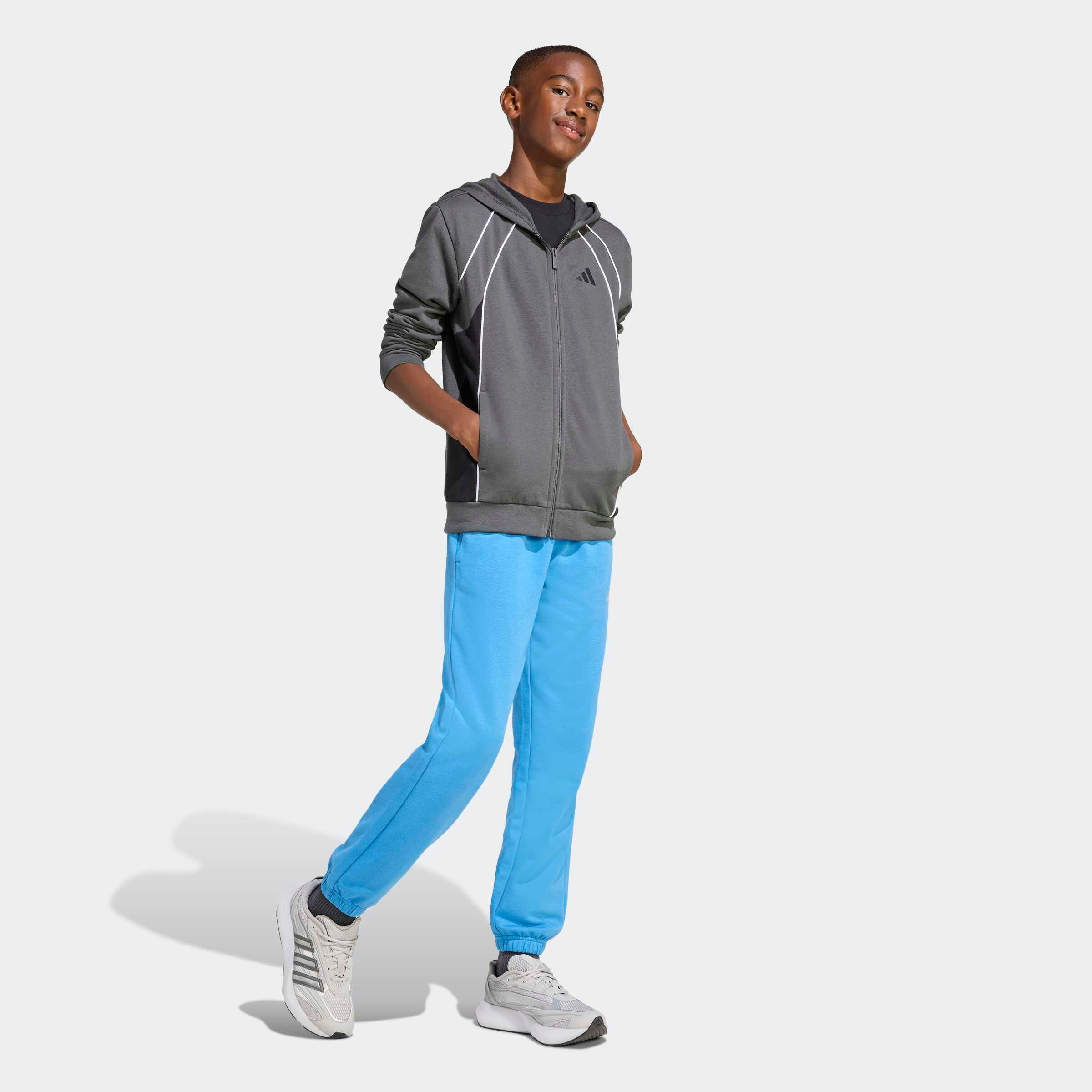Adidas Sportswear Спортивный худи на молнии в сером цвете — фото 3