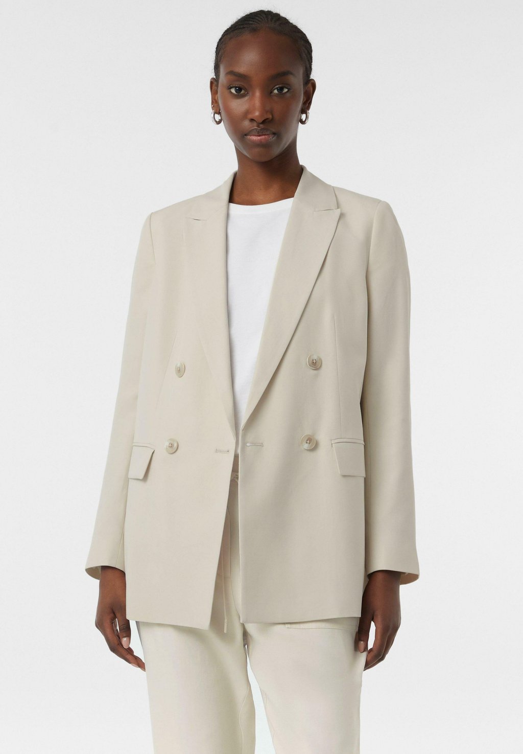 

Блейзер FEINER MIT LOGO-FUTTER comma casual identity, кремовый