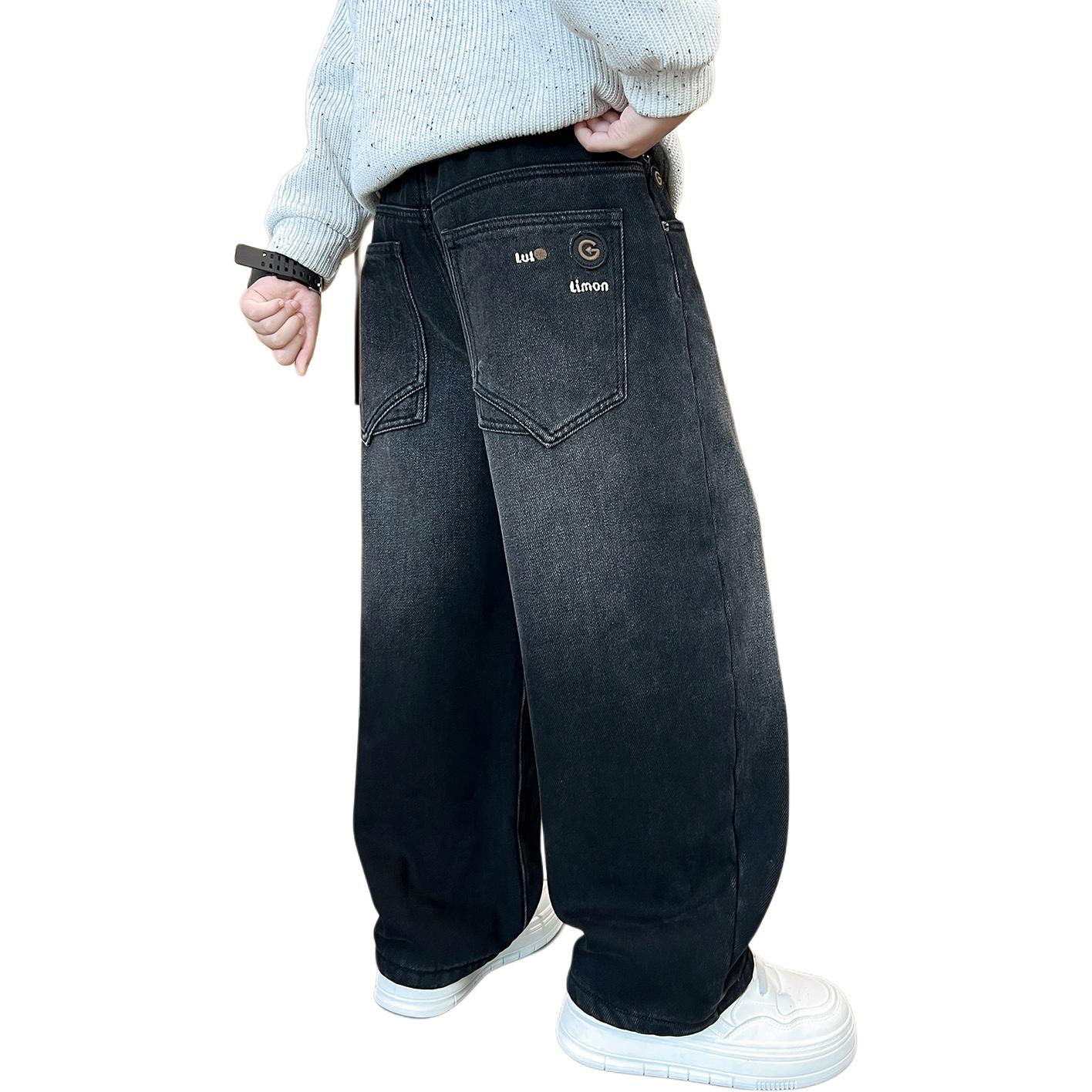 

Детские джинсы с утеплителем Disney, синий серый (thickened and fleece-lined)