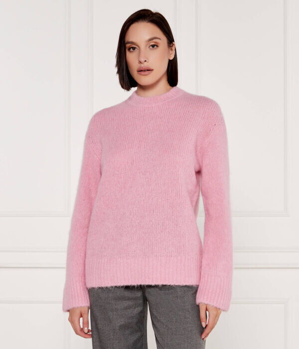 

Свитер шерстяной Samsøe Samsøe Sajoan Loose Fit, розовый