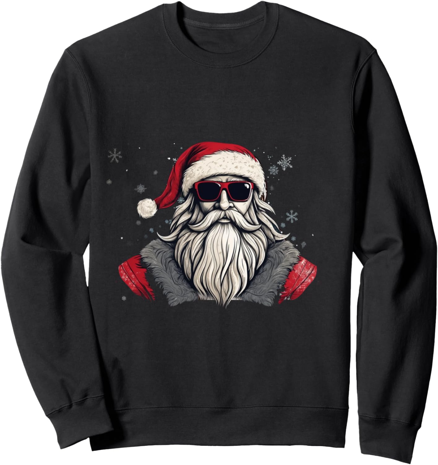 

Стильная толстовка с изображением Санты, солнцезащитных очков и бороды Enjoy Christmas To The Fullest, черный
