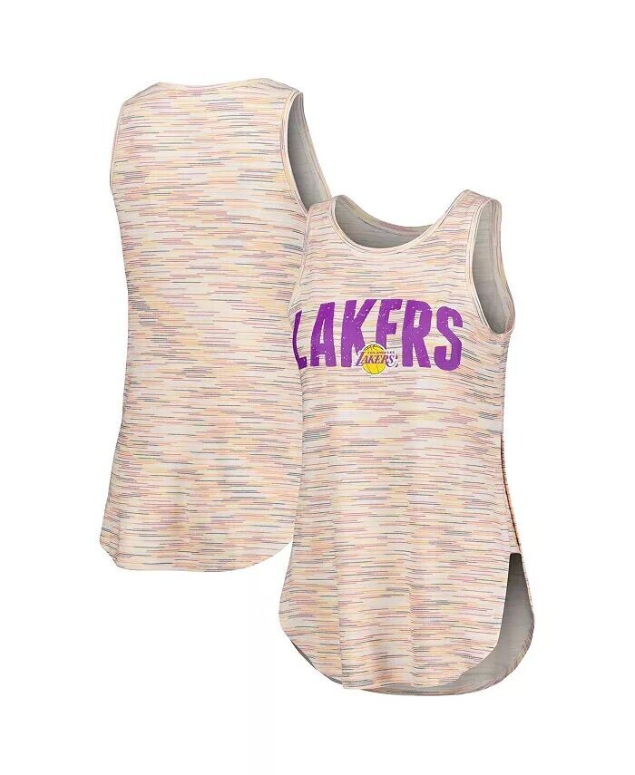 

Женская белая майка Los Angeles Lakers Sunray Concepts Sport