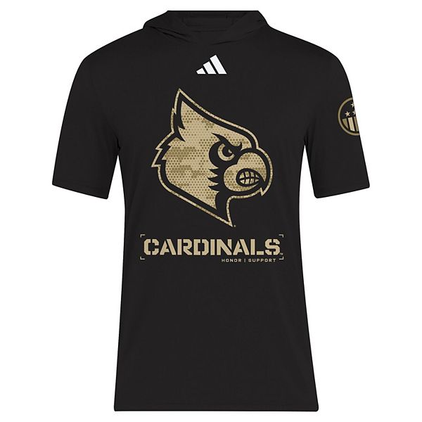 Мужская черная худи aeroready louisville cardinals 2025 military appreciation Adidas — фото 3