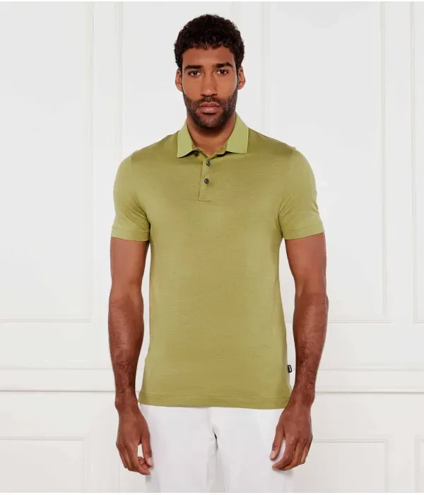 Поло H-Pitton 145 slim fit Boss, зеленый