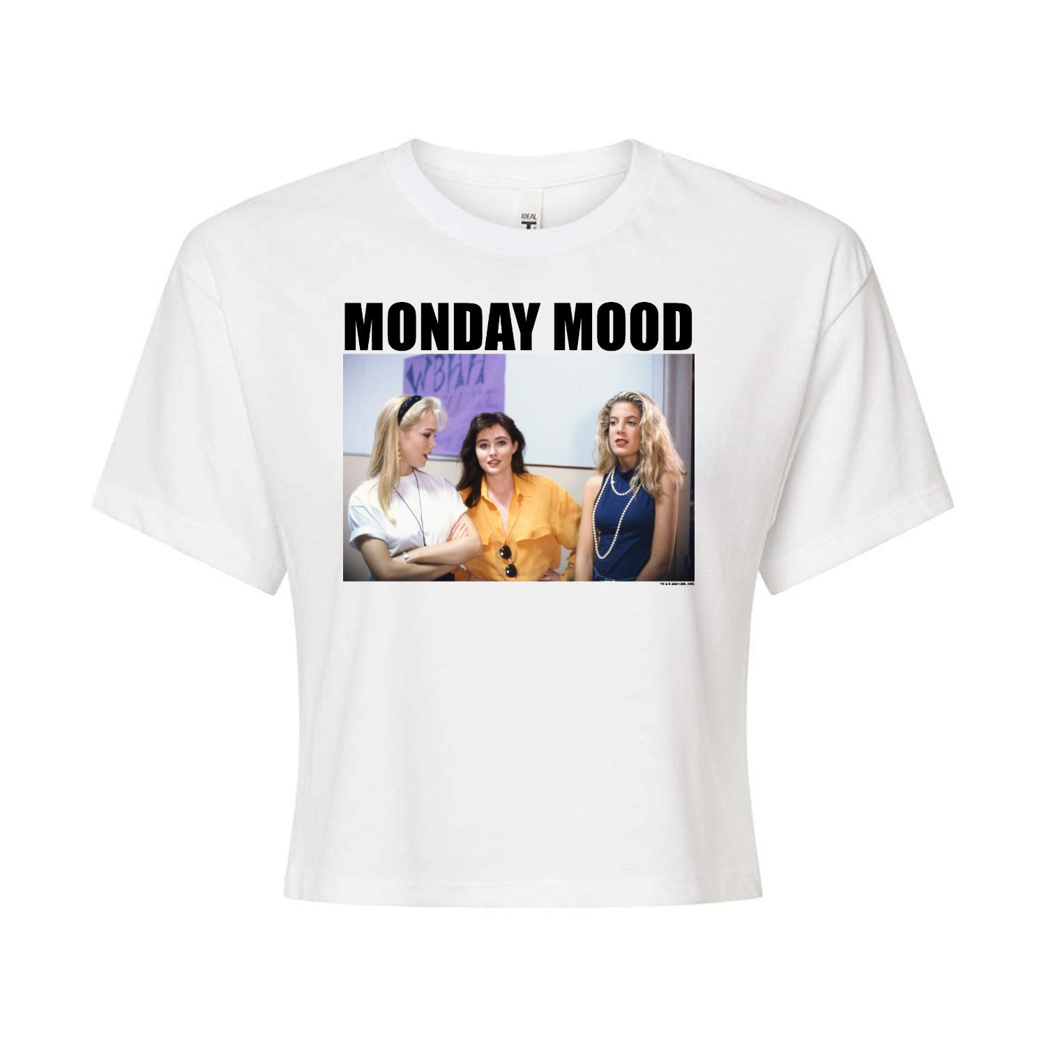 

Укороченная футболка Beverly Hills 90210 для юниоров "Monday Mood" Licensed Character, белый