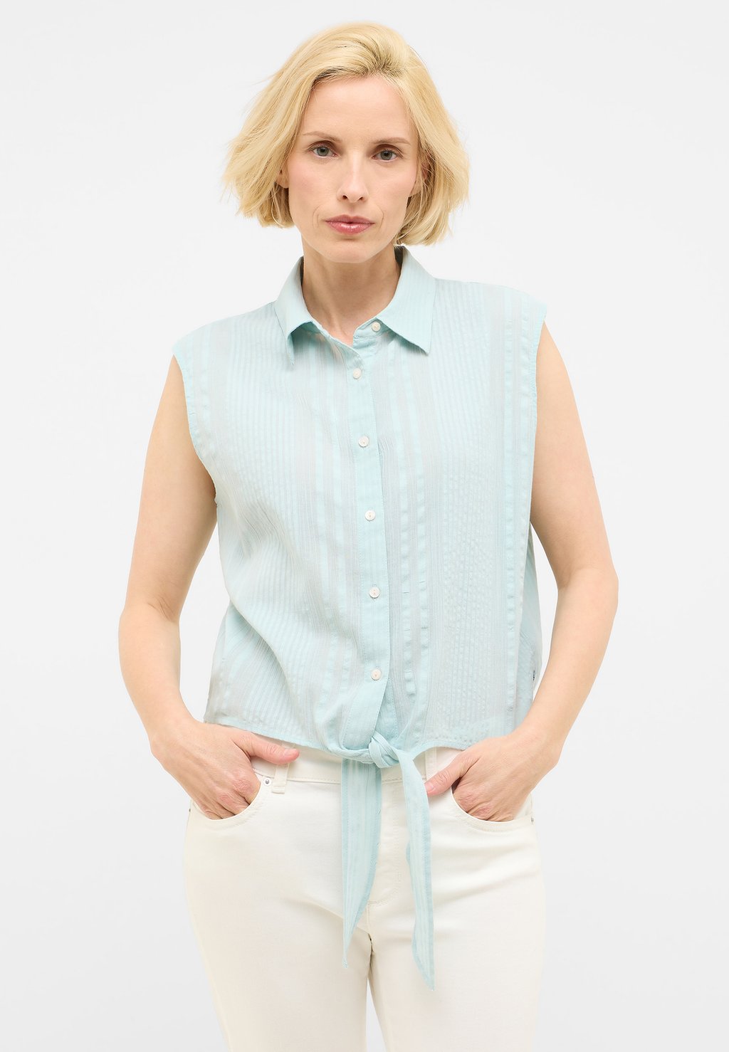

Топ STYLE ARVADA - Button-down blouse Mustang, светло-голубой
