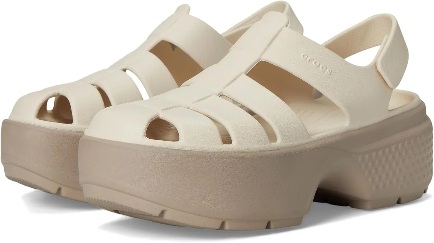 Сандалии Crocs Unisex Stomp Fisherman на каблуке, Almond Tint