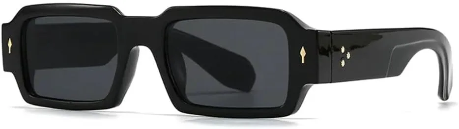 

Солнцезащитные очки Punk Square Classic Rivet 2027 для женщин и мужчин. Модные винтажные солнцезащитные очки с защитой от УФ-излучения UV400 MTZJH, Black Black