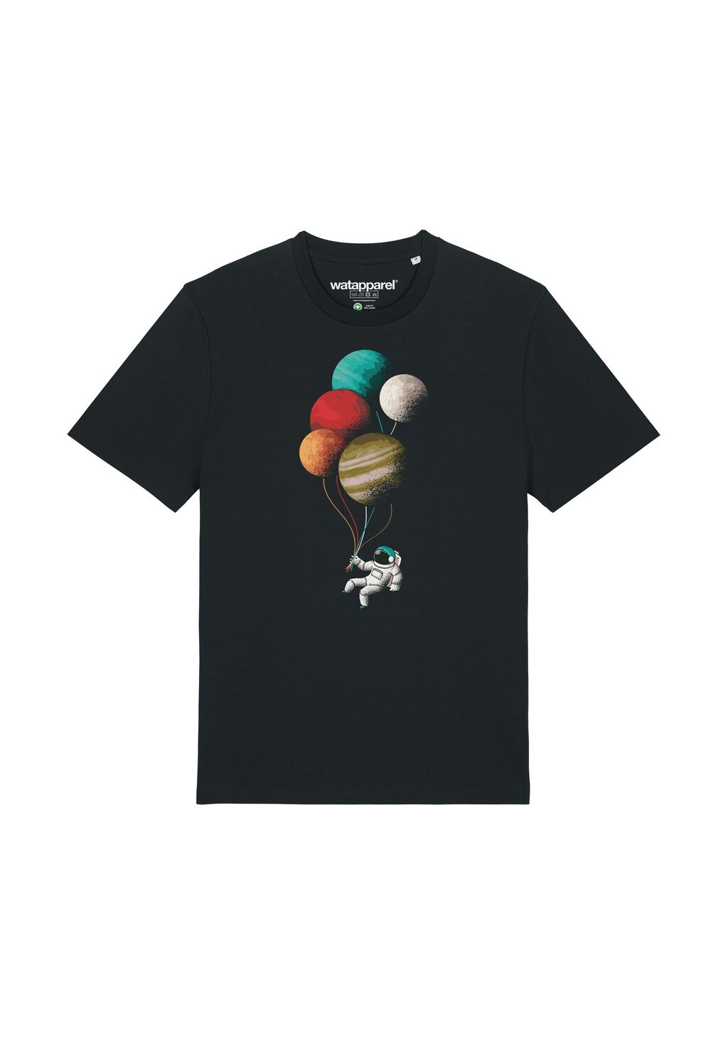 

Футболка с принтом BALLOON SPACEMAN watapparel, черный