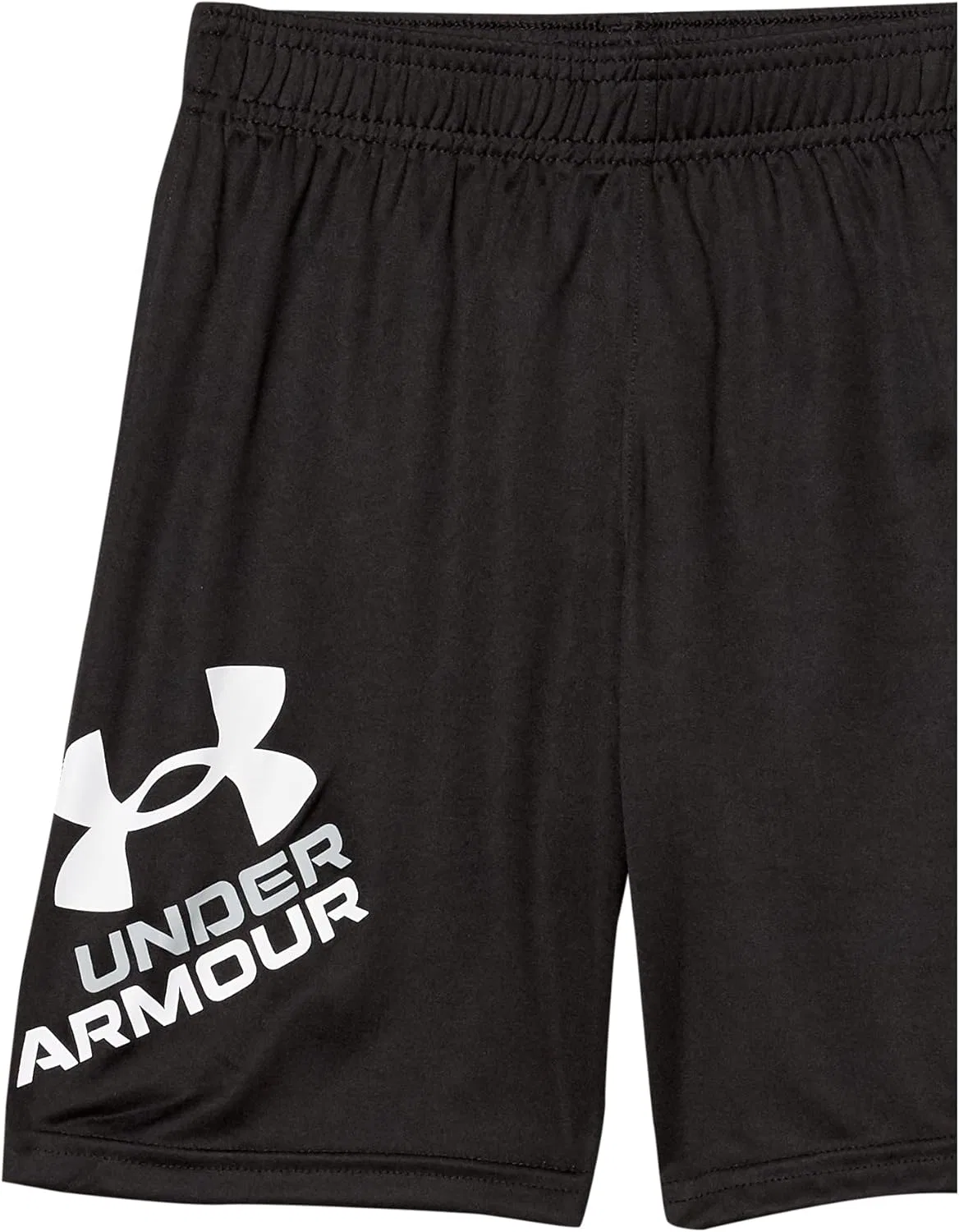 Детские шорты Under Armour Performance Tech с эластичным поясом, легкие и быстросохнущие, Symbol Black/White — фото 3