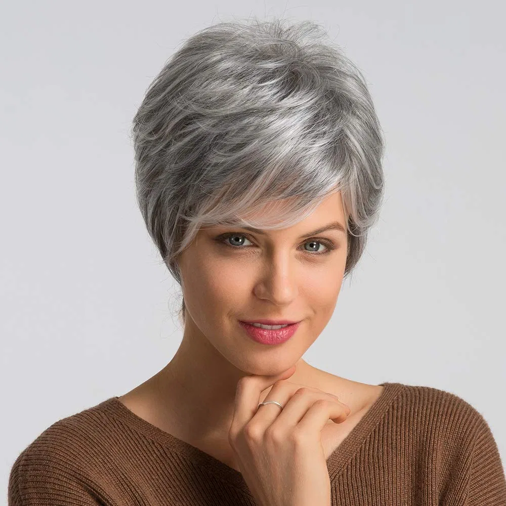 Короткий натуральный парик для женщин от HAIRCUBE Haircube, Grey 3025