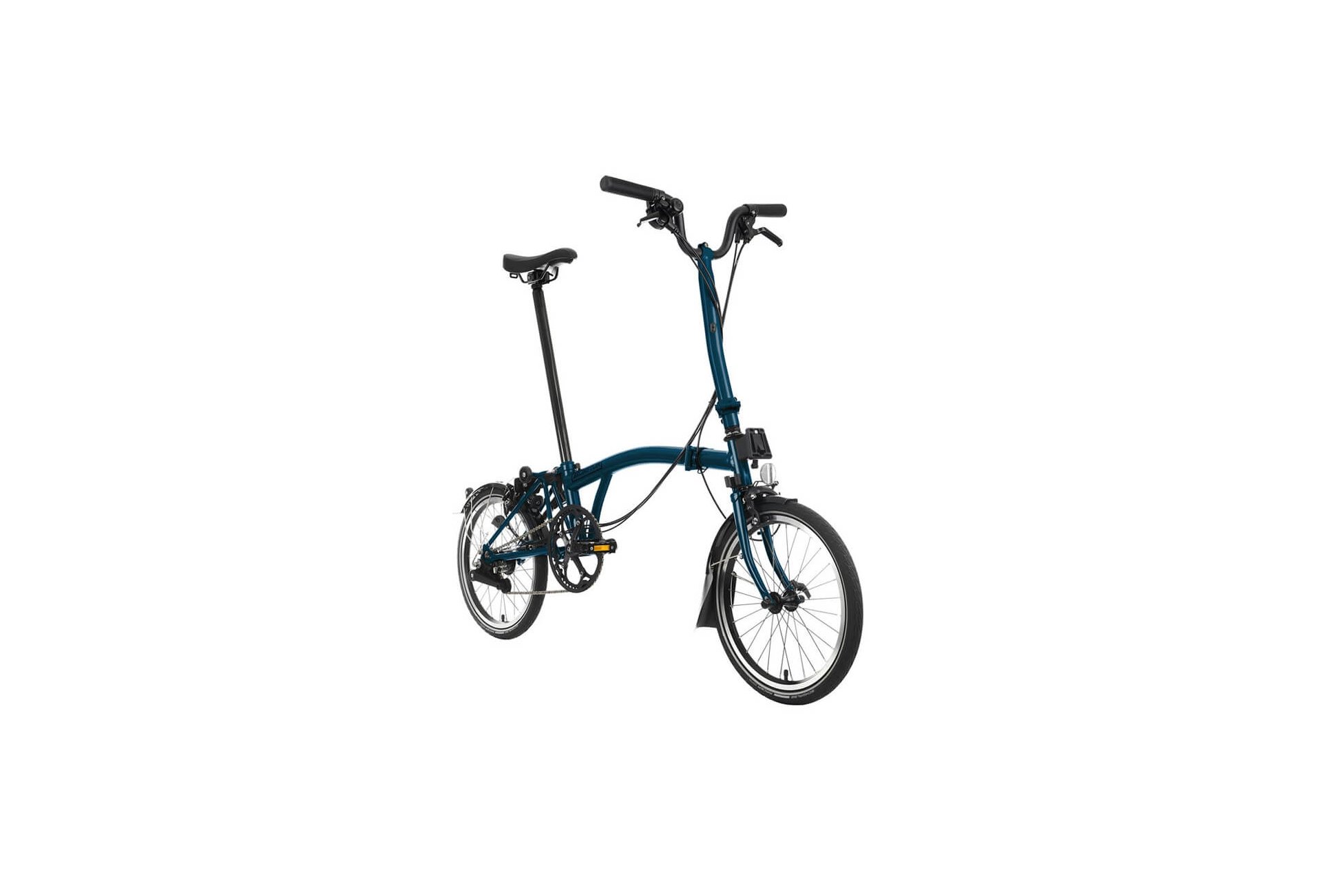 

Городской велосипед Brompton C line explore - black edition - 16 дюймов - faltrahmen, blau | ocean blue / ocean blue