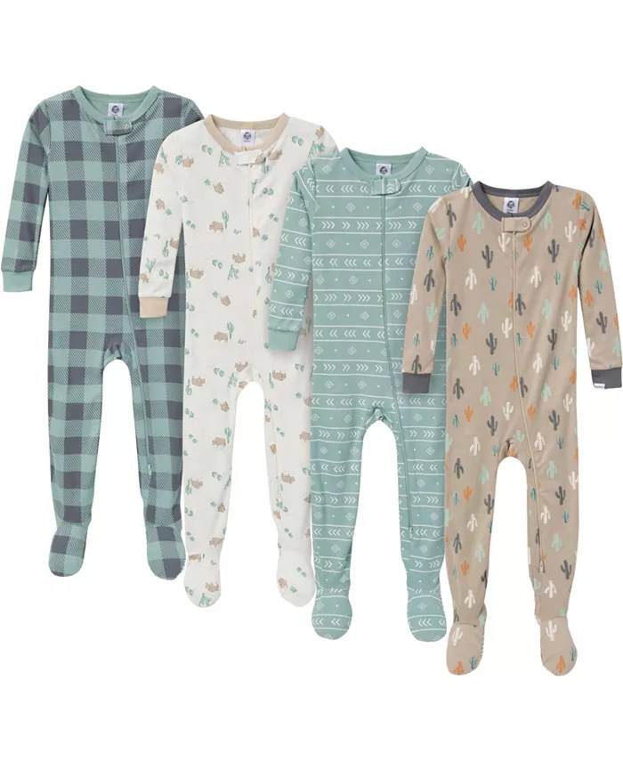 

Пижама Snug Fit Footed для мальчиков, 4 шт., музыка Gerber, зеленый