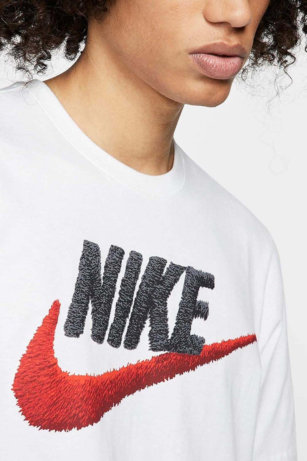 Мужская футболка Nike Sportswear, White/Black/University Red — фото 2