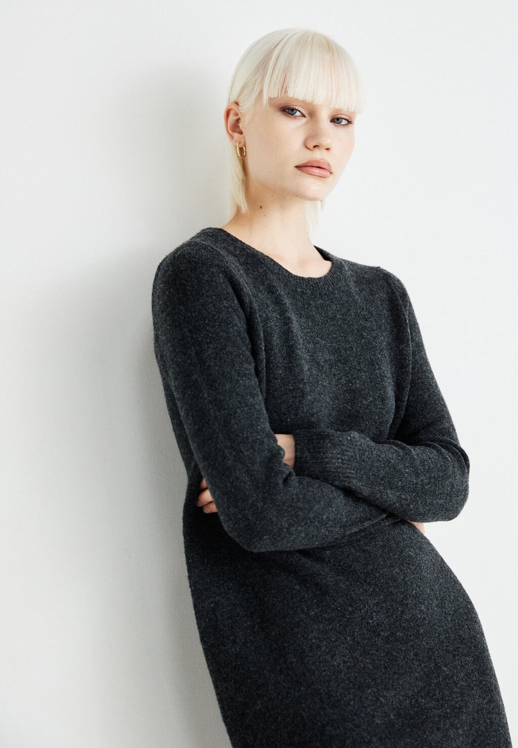 

Платье-джемпер VMBOOM O NECK DRESS Vero Moda, серый