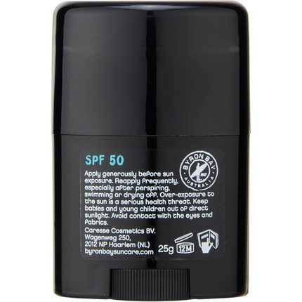 Солнцезащитный крем SPF 50 UVA & UVB мгновенной высокой защиты водостойкий устойчивый к серфингу с маслом ши и ароматом кокоса 25 г Byron Bay Australia — фото 2