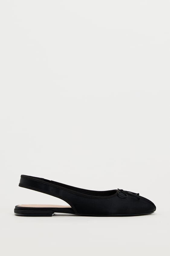 

Балетки Zara Satin Flats, черный