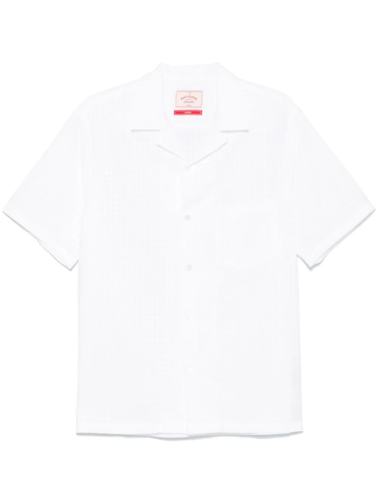 

Рубашка из португальской фланели с жаккардовым узором Portuguese Flannel, белый