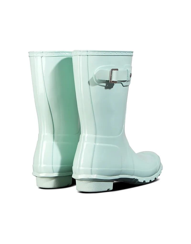 Сапоги резиновые женские HUNTER Original Short Gloss Rain, зеленый — фото 2