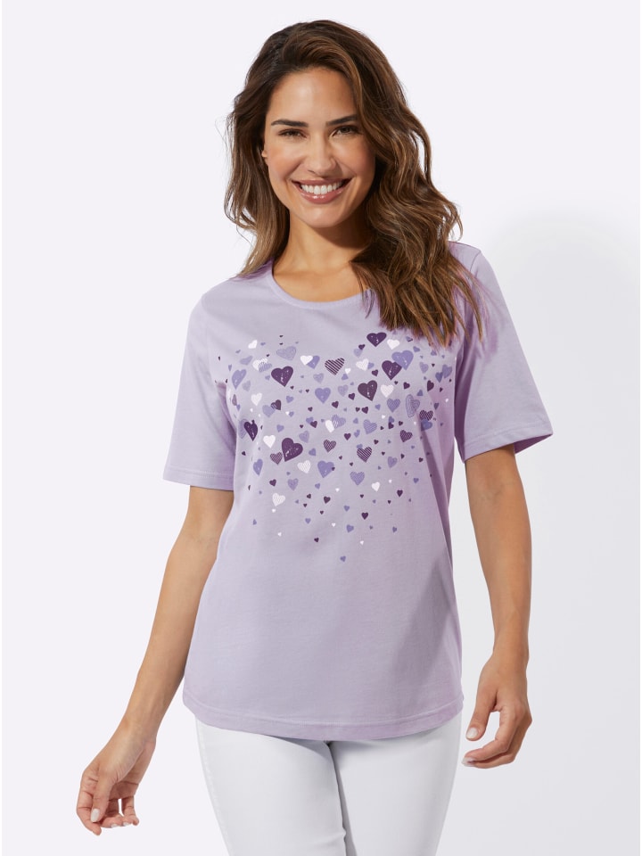 

Sieh an! Футболка с короткими рукавами сиреневого и белого цвета