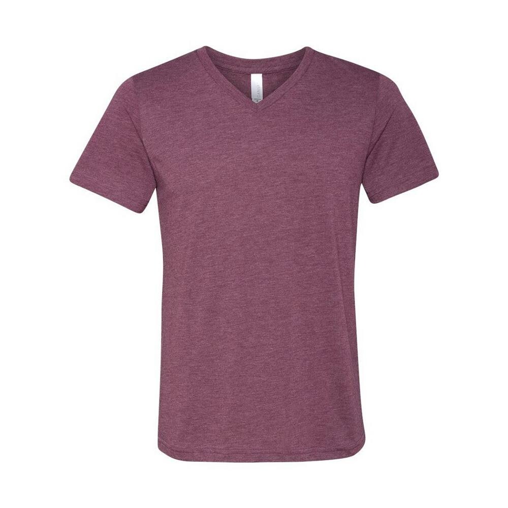 

Футболка Bella + Canvas Triblend с короткими рукавами и V-образным вырезом Bella+Canvas, цвет Maroon Triblend