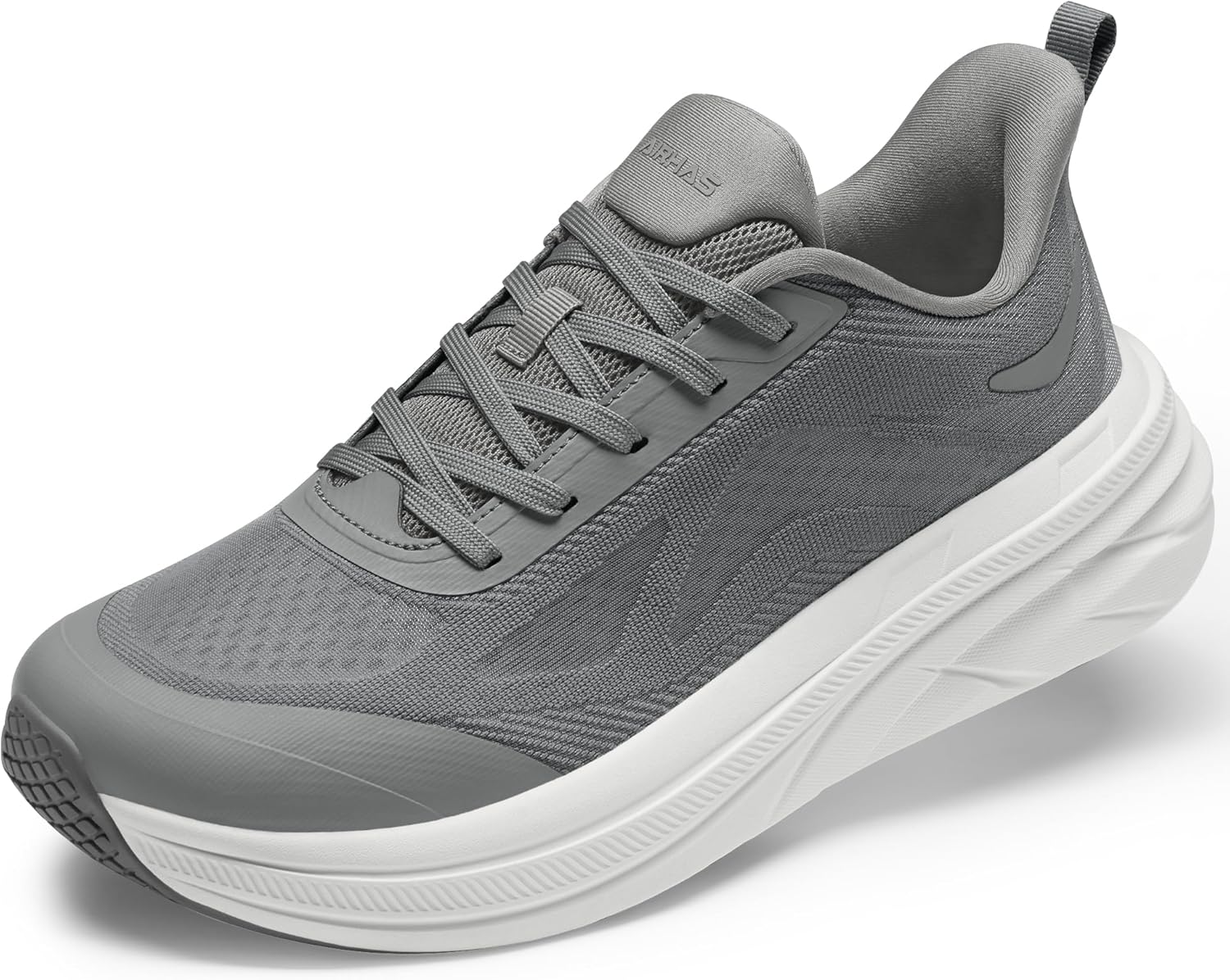 

Мужские кроссовки для бега с формой стопы и широкой носочной частью, удобные туфли на каждый день, мужские прогулочные обувь с амортизацией, спортивные теннисные кроссовки с резиновой подошвой Airhas, темно-серый