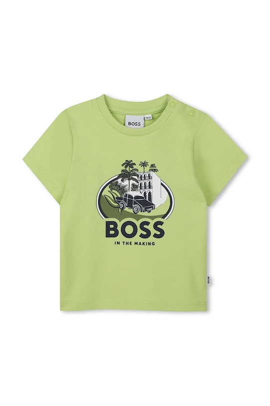 

Хлопковая футболка для малышей Boss, зеленый