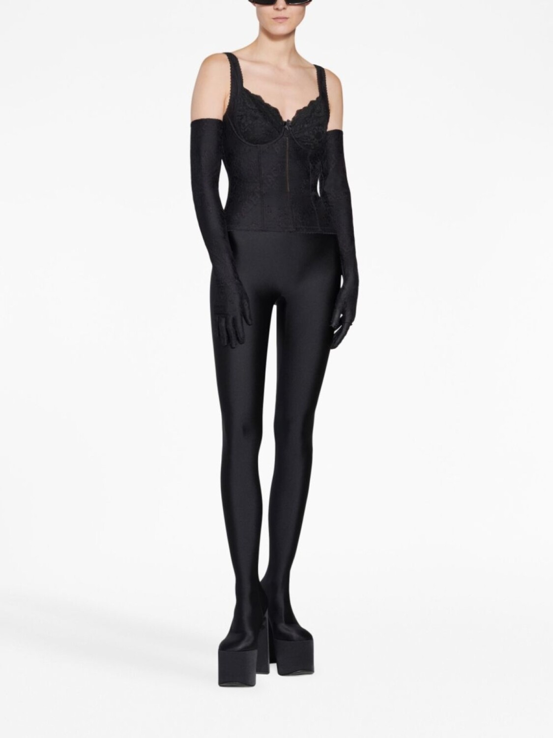 

Balenciaga жаккардовый топ-корсет, черный
