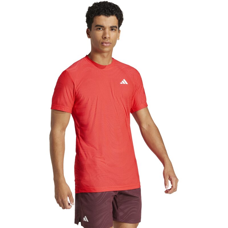 Футболка теннисная профессиональная climacool+ freelift Adidas, цвет selure — фото 4
