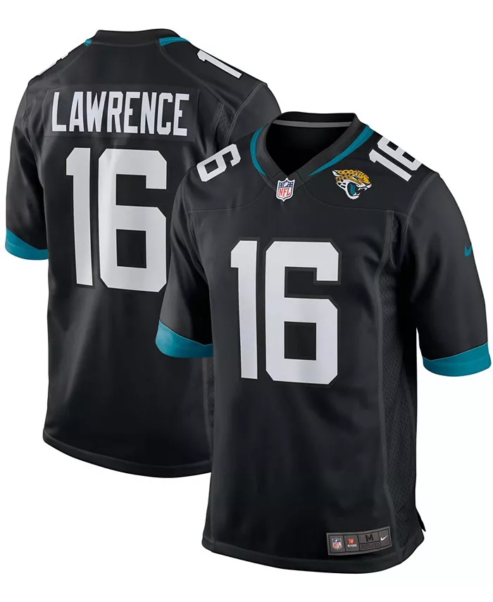 

Мужская альтернативная игровая футболка Jacksonville Jaguars Тревора Лоуренса Nike, черный