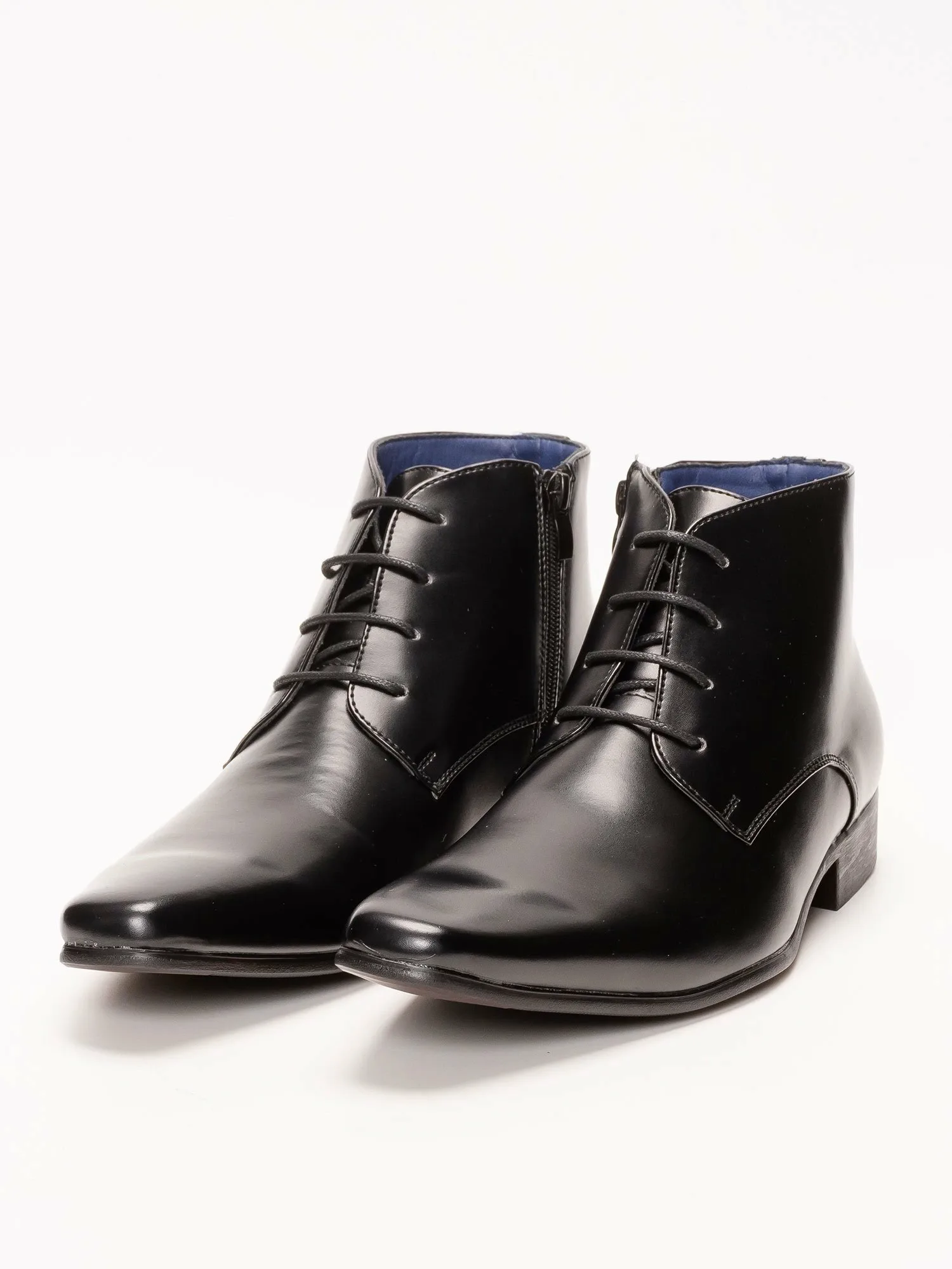 Деловые ботинки MM/ONE с боковой молнией и шнуровкой, Black — фото 2