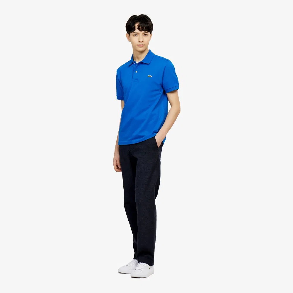 Мужские чиносы из ткани добби, тёмно-синие, от Lacoste