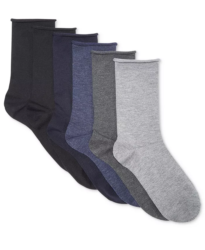 

Женские носки-гольфы Roll-Top, 6 пар Lauren Ralph Lauren, серый