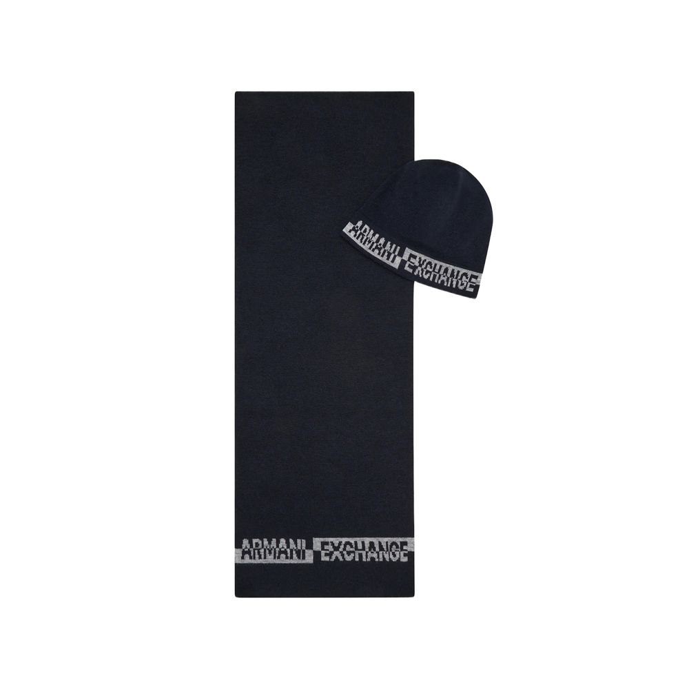 

Синий шерстяной шарф Armani Exchange