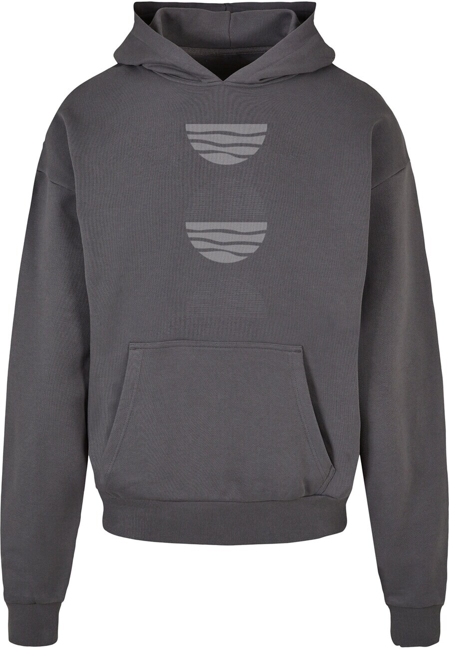 

Толстовка с капюшоном Merchcode Sweatshirt Abstract Waves, цвет grey/dark grey