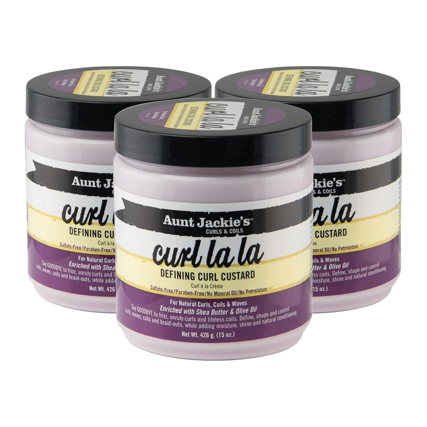 Крем для укладки локонов Aunt Jackie'S Curl La La Defining Curl Custard, 444 мл, 3 шт. Aunt Jackie'S