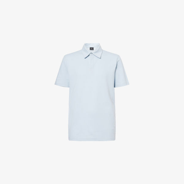 

Классическая хлопковая поло с воротником Regular Fit Ps By Paul Smith, голубой