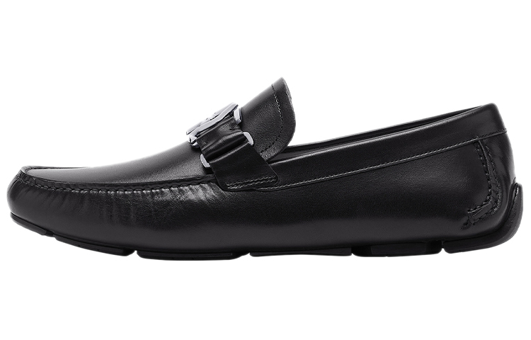 Ferragamo Черные мужские мокасины Peter
