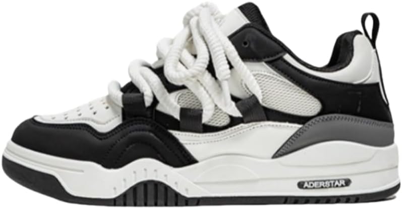 

Мужские повседневные спортивные кеды - низкий профиль, толстая подошва, молодежный стиль и комфорт Hoalox, черный