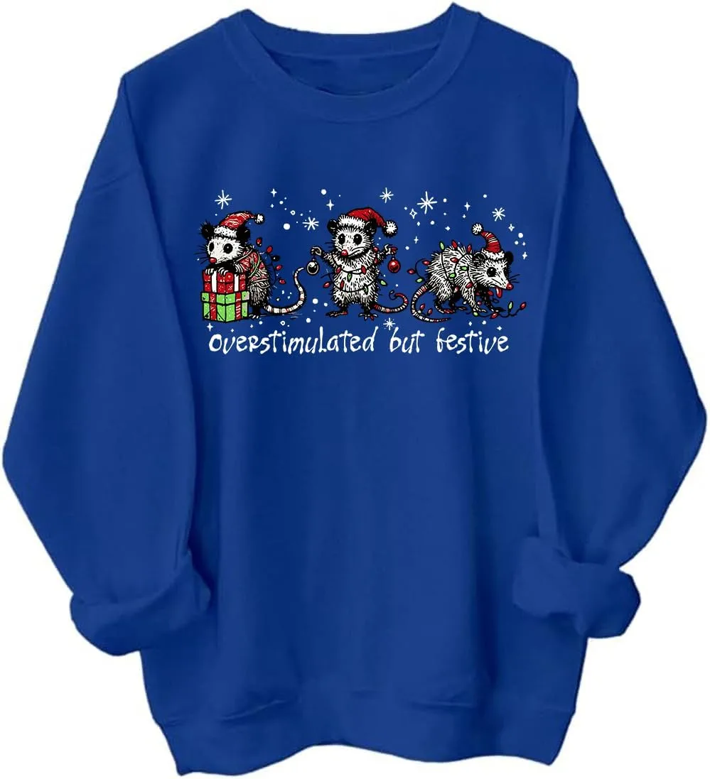 

Свитшот с опоссумами в костюмах Санты BTGRL