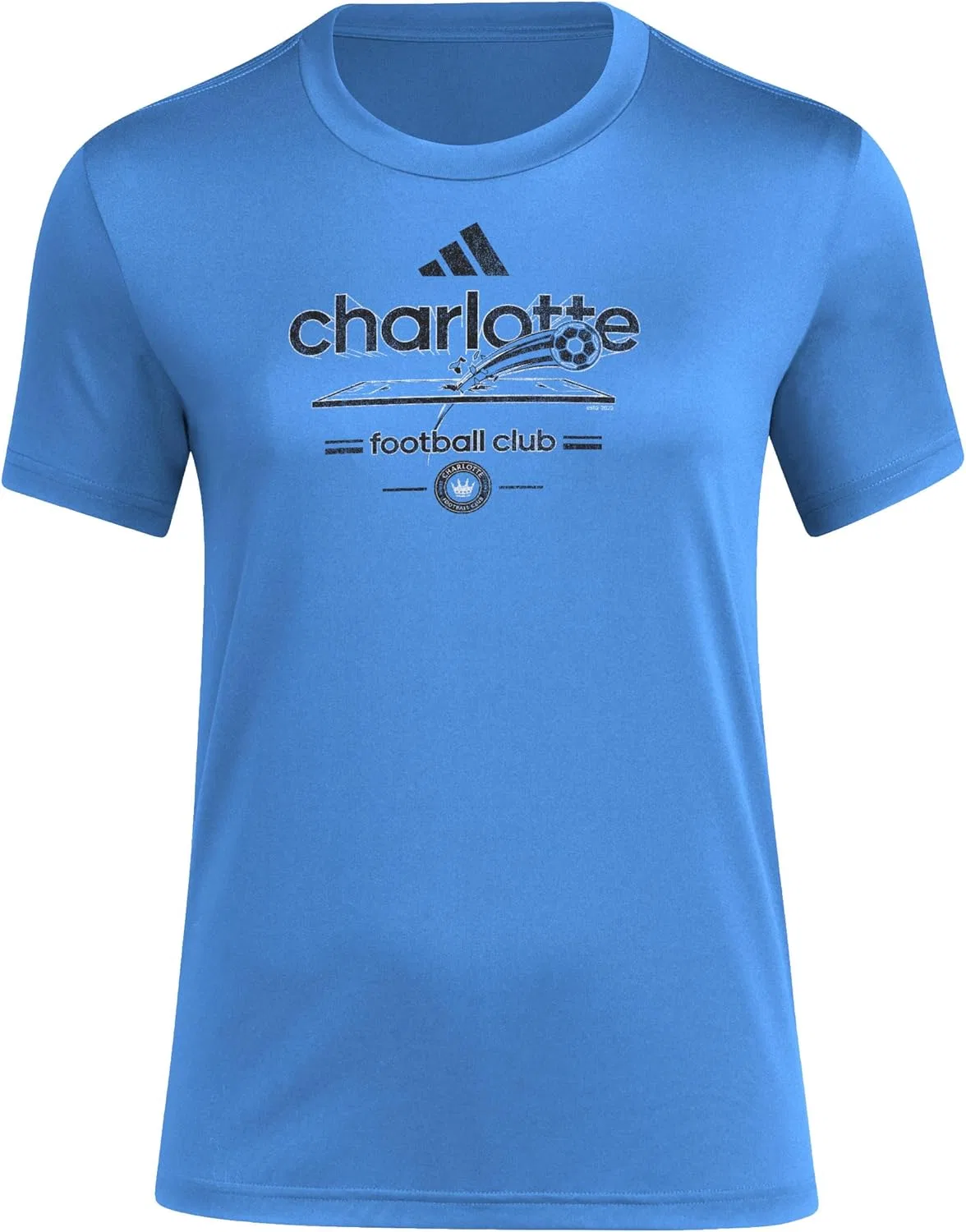Футболка с длинным рукавом adidas, Charlotte FC, Sharp Blue/Charlotte Fc