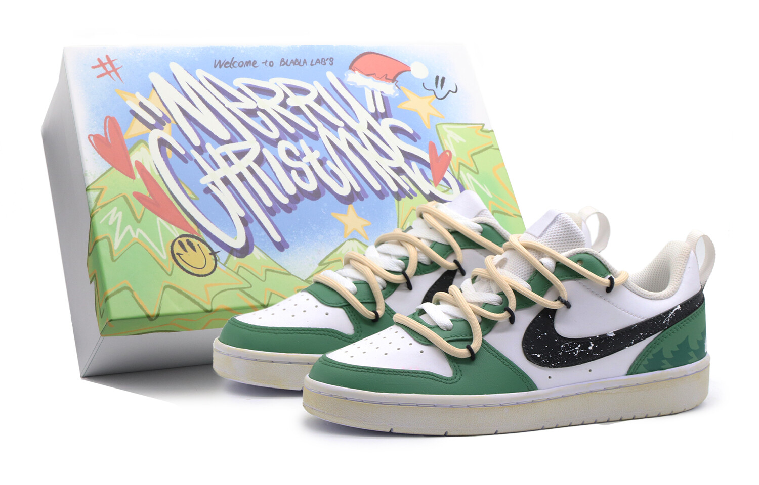 

Кроссовки Nike Court Borough Skateboard Shoes Women's Low-Top White/Green, Белый, Кроссовки Nike Court Borough Skateboard Shoes Women's Low-Top White/Green