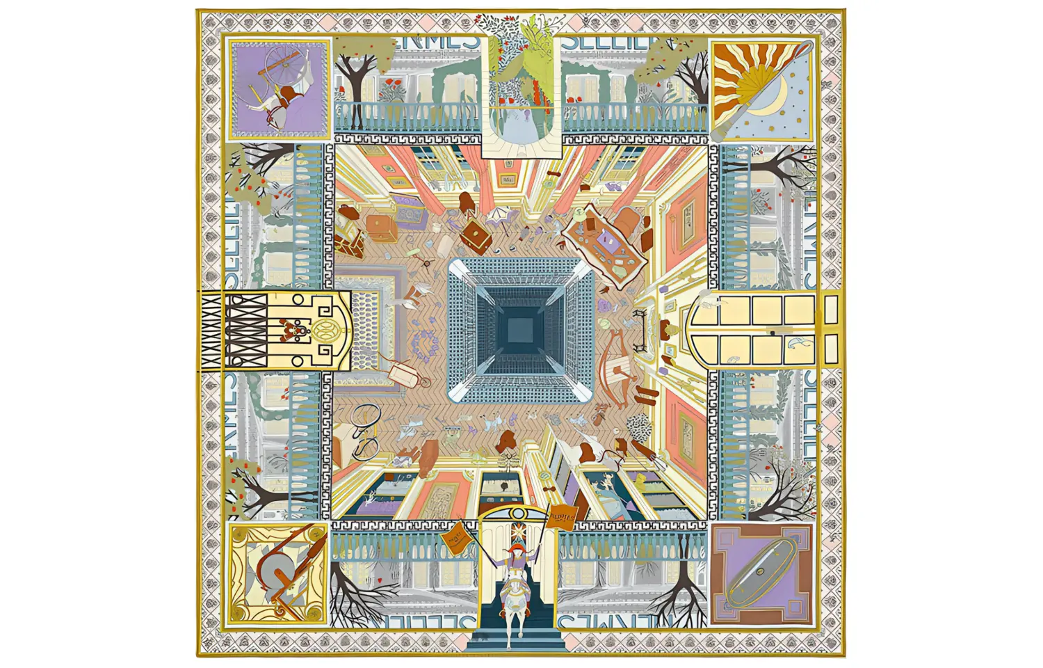 

HERMES Шёлковый шарф Multicolor, Multicolor