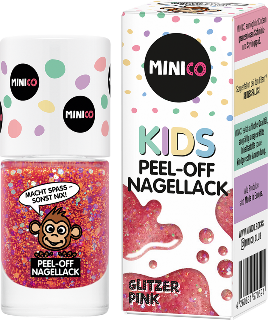 

Лак для ногтей MINICO Peel-Off Nagellack 05 Glitzer Pink