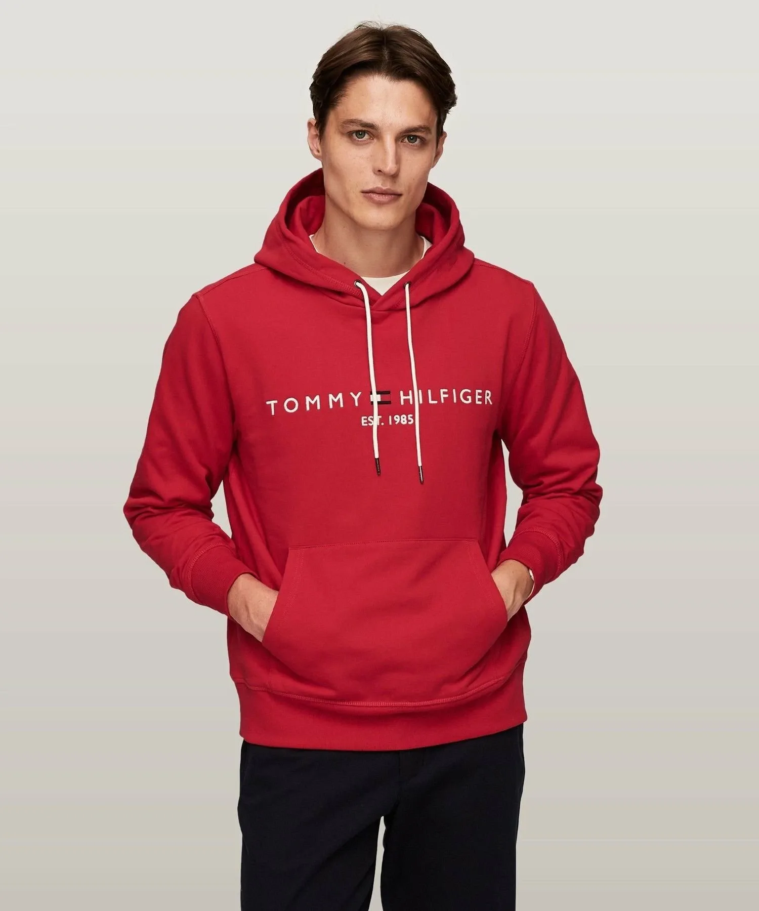 Толстовка с вышитым логотипом TOMMY HILFIGER, Red XLG